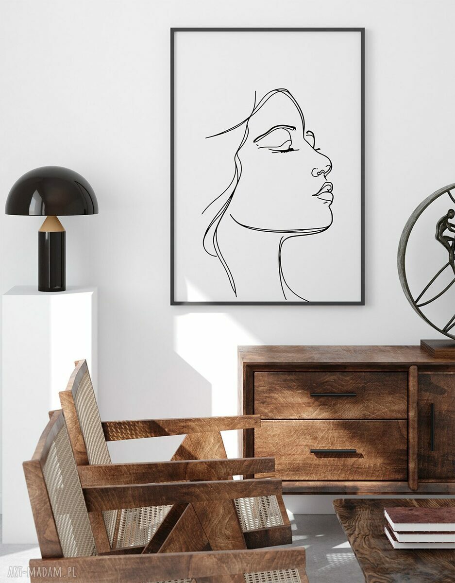 Zestaw plakatów Line Art 50x70 cm - komplet 2 sztuki raspberryEM (bez ramek)