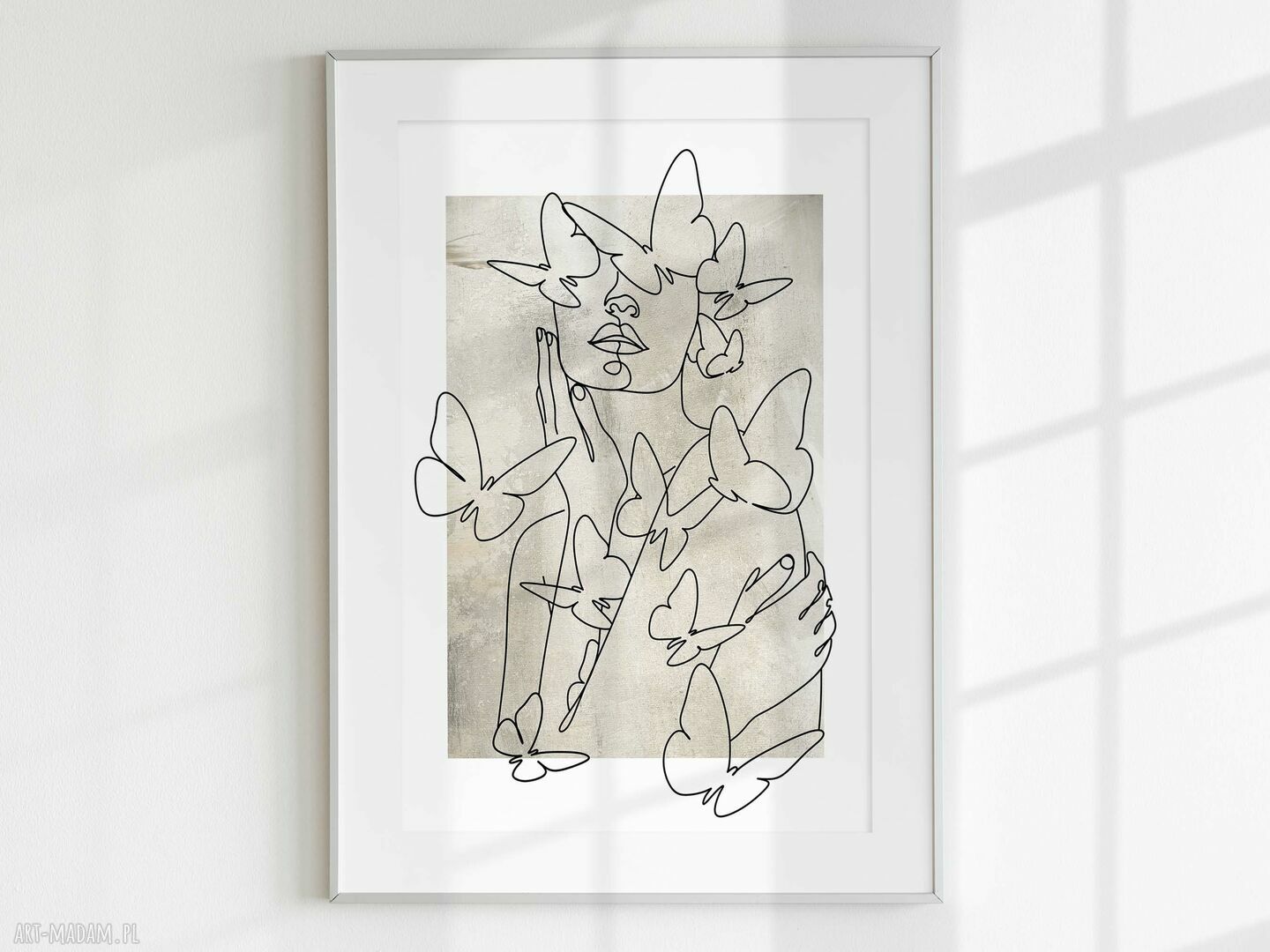 Zestaw plakatów 50x70 cm: neutralna abstrakcja line art (3 szt.)