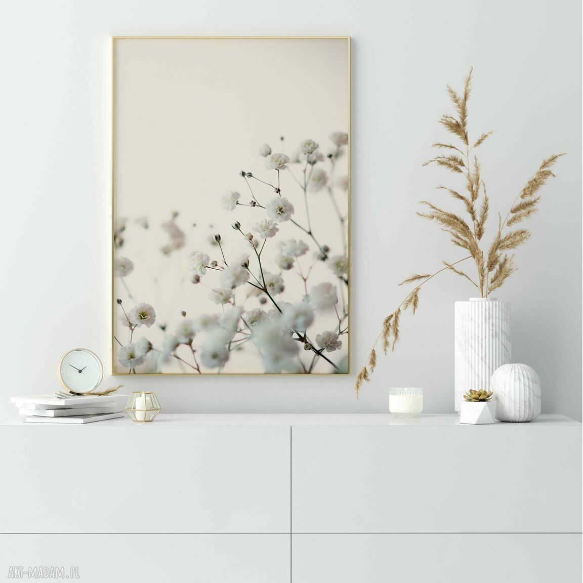 Zestaw plakatów 50x70 cm - Tryptyk Boho II (rośliny w beżach)