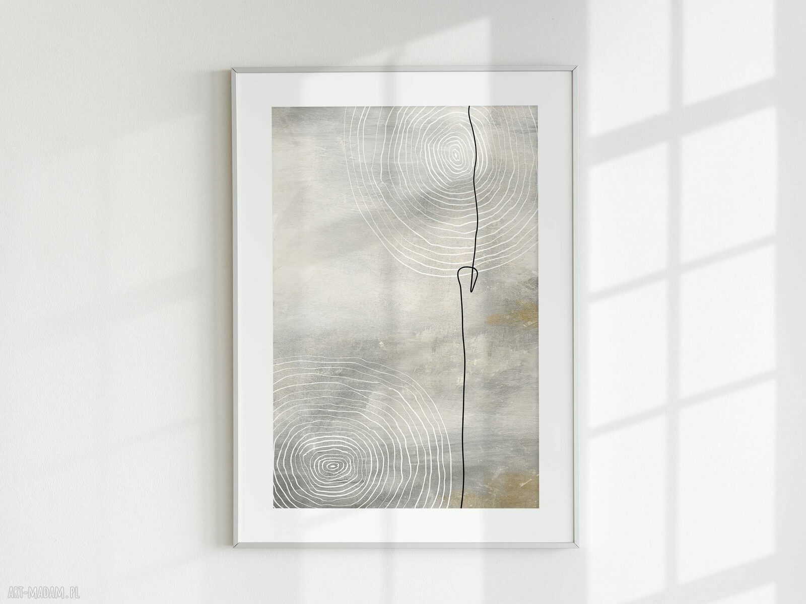 Zestaw plakatów 30x40 cm neutralna abstrakcja beż-czarny (tryptyk 3 szt.)