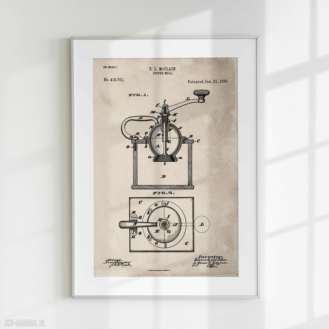 Tryptyk plakatów 40x50 cm Retro Kawa - zestaw 3 szt.