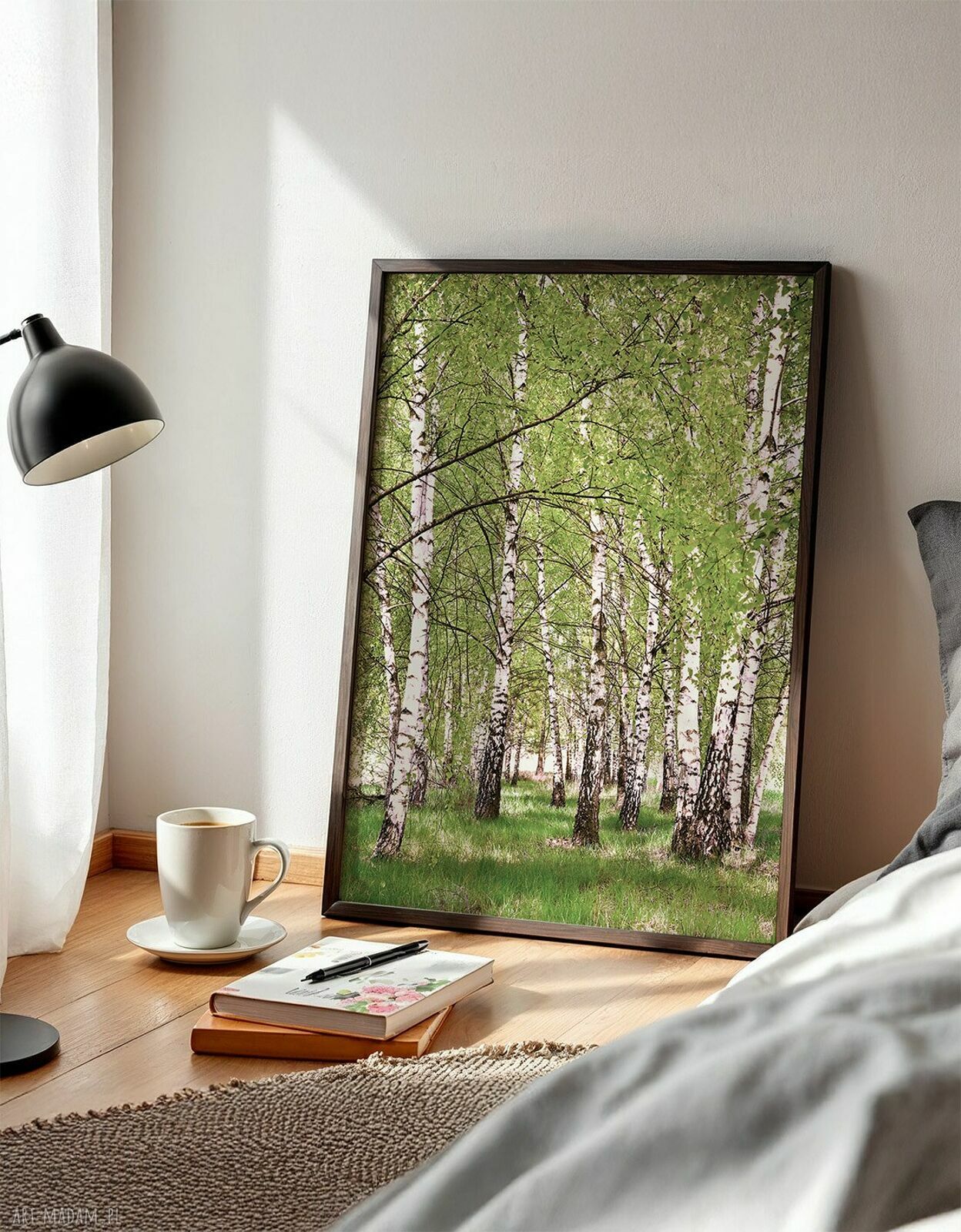 Zestaw plakatów 40x50 cm - tryptyk Natura: brzozy, chabry i trawy