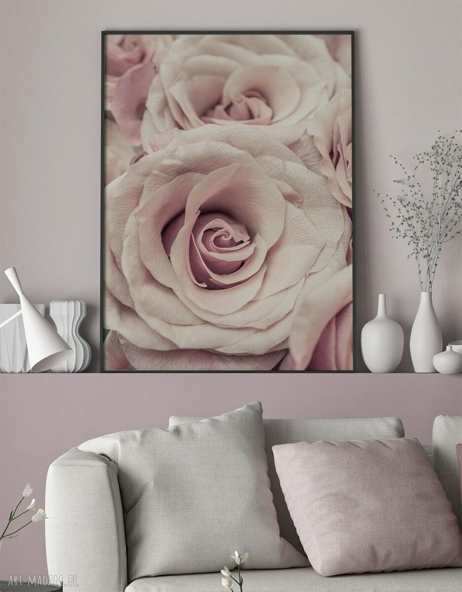 Zestaw plakatów róże i Wieża Eiffla 2x 40x50 cm - bez ram