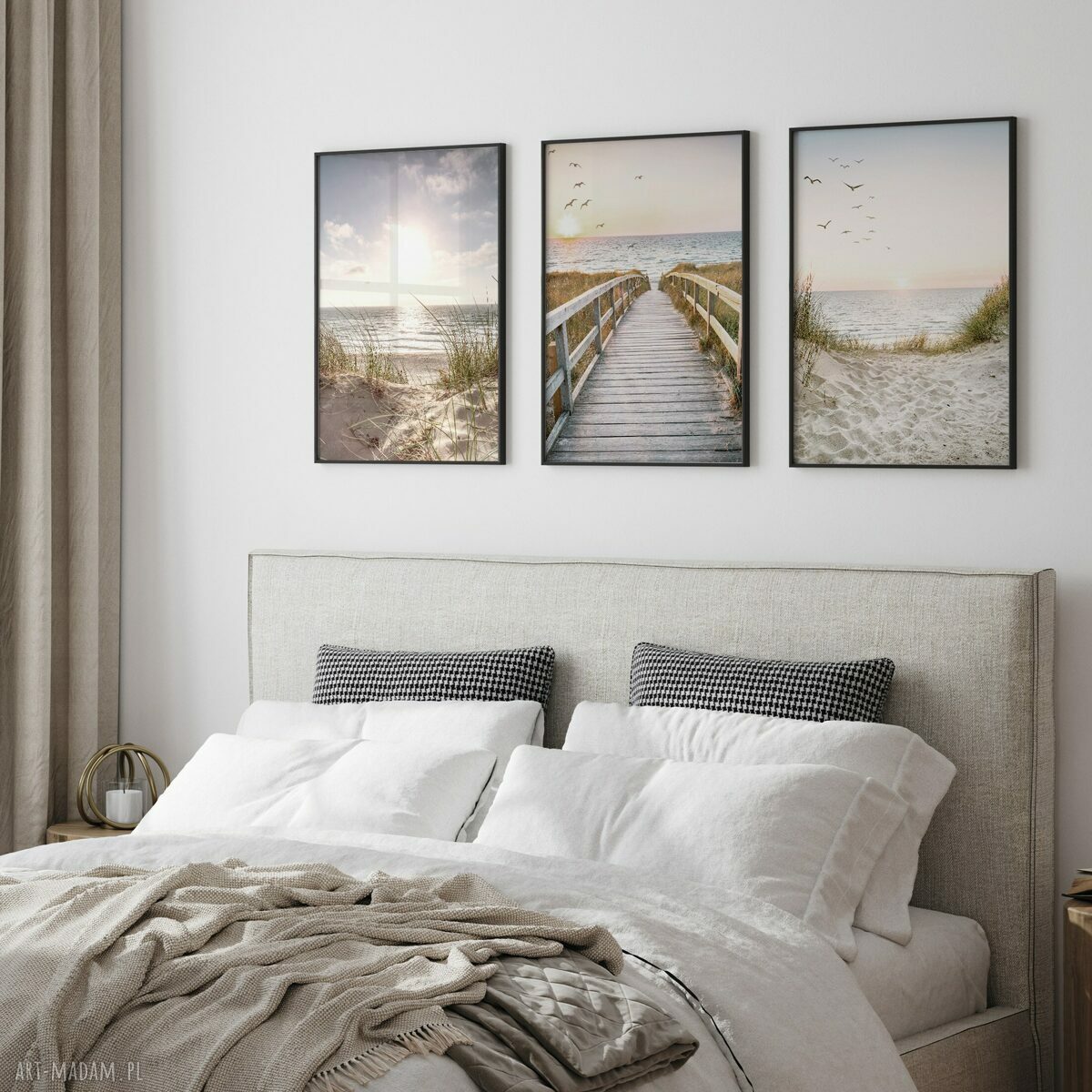 Zestaw plakatów 30x40 cm Pejzaże morskie (3 sztuki) - styl Hampton