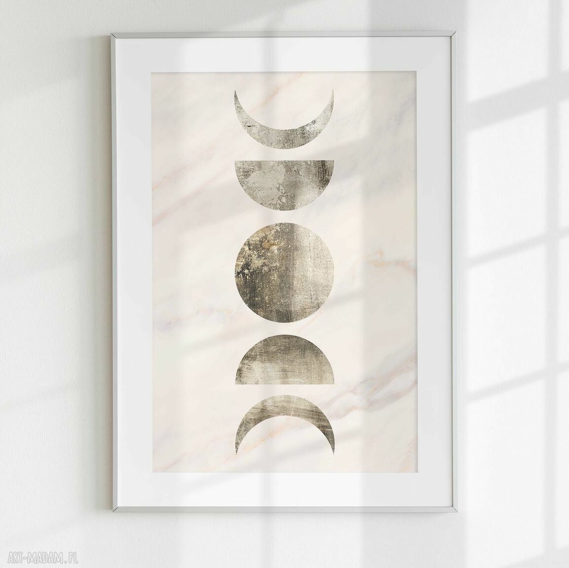 Boho w beżach: zestaw 3 plakatów 30x40 cm Mid Century Modern (abstr_13)