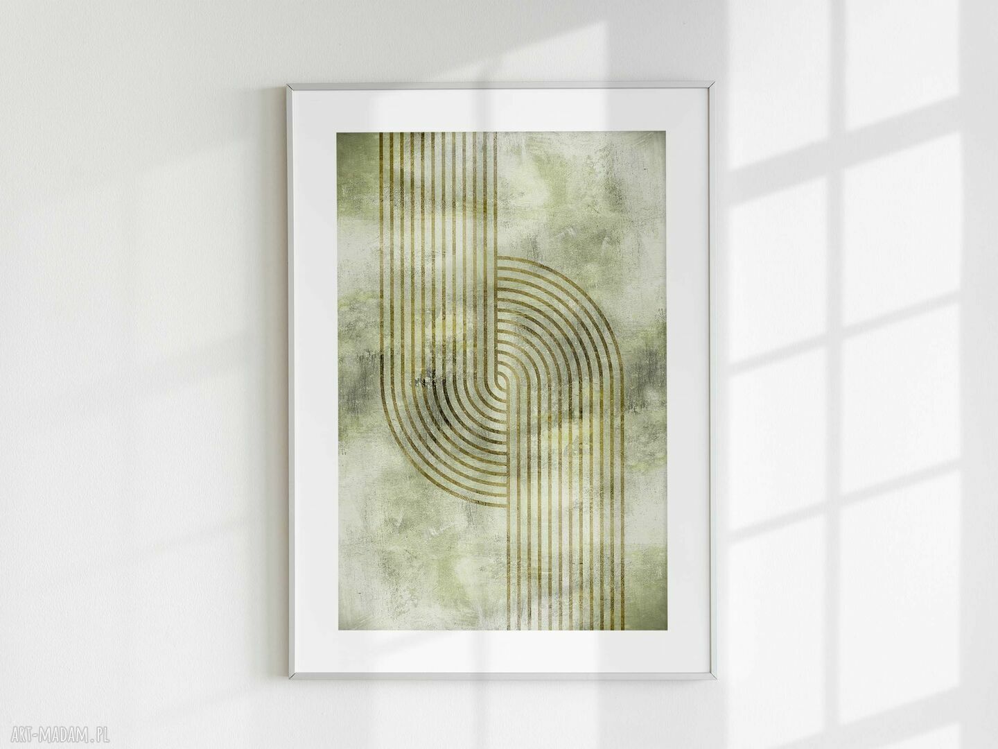 Zestaw 3 plakatów 40x50 cm w zieleni - Mid Century Modern