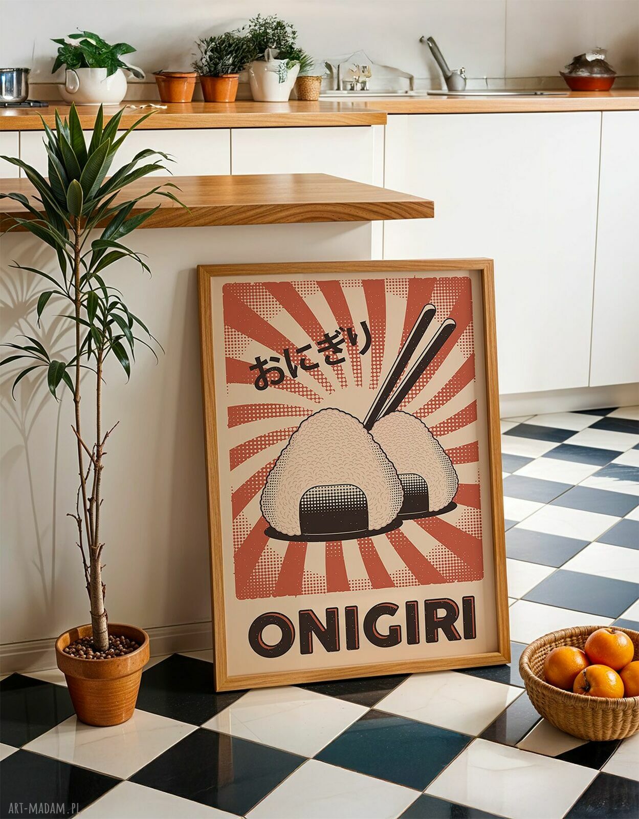 Zestaw plakatów 40x50 cm Sushi, Ramen, Onigiri (tryptyk)
