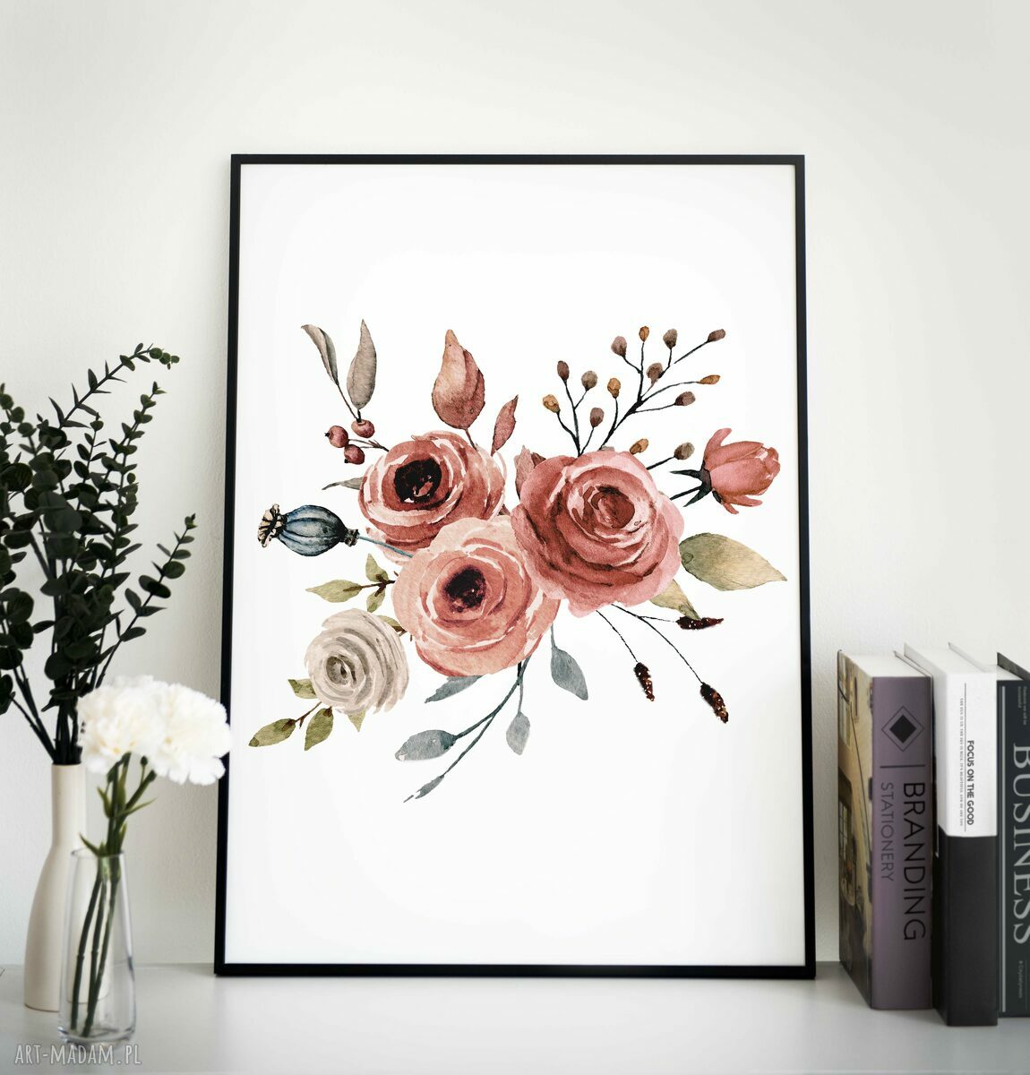 Tryptyk z plakatów 40x50 cm - Bukiet róż (zestaw 3 szt.)