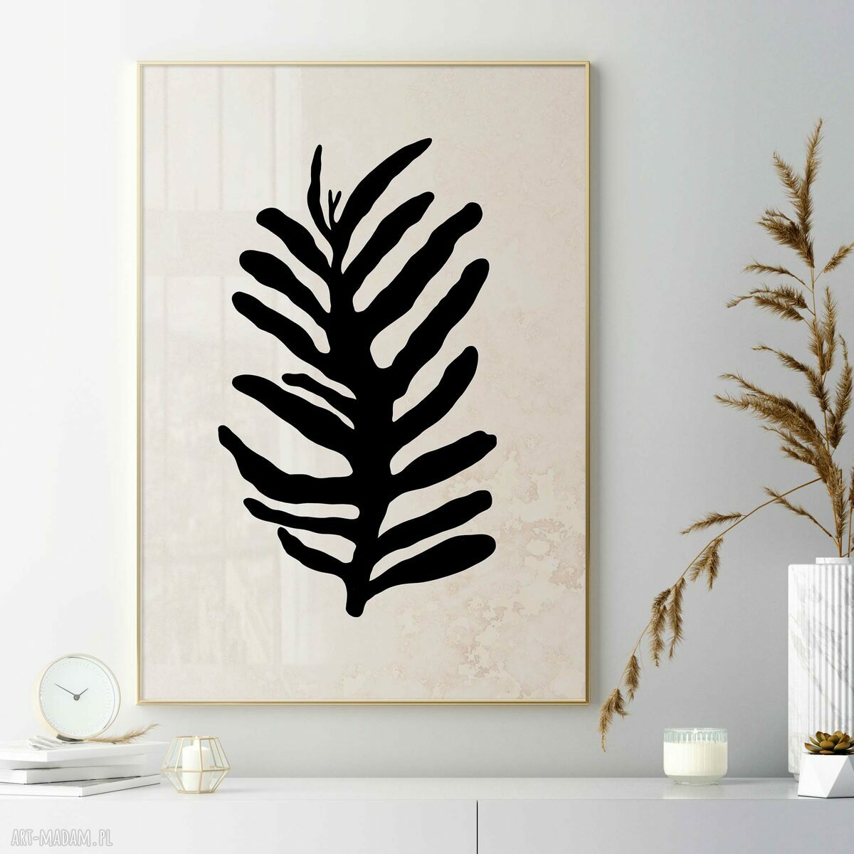 Beżowa Natura 72 - zestaw plakatów z roślinami 40x50 cm (2 szt.)