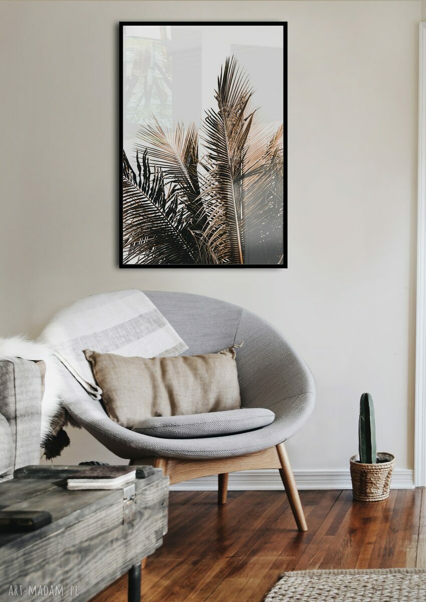 Liście palm w słońcu - zestaw plakatów 40x50 cm (2 szt.)