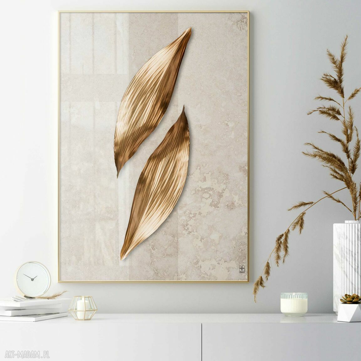 Złote liście - zestaw plakatów 50x70 cm (3 sztuki)
