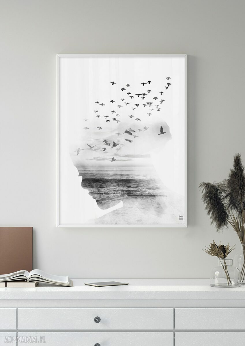Zestaw 3 plakatów 40x50 cm - delikatne beże