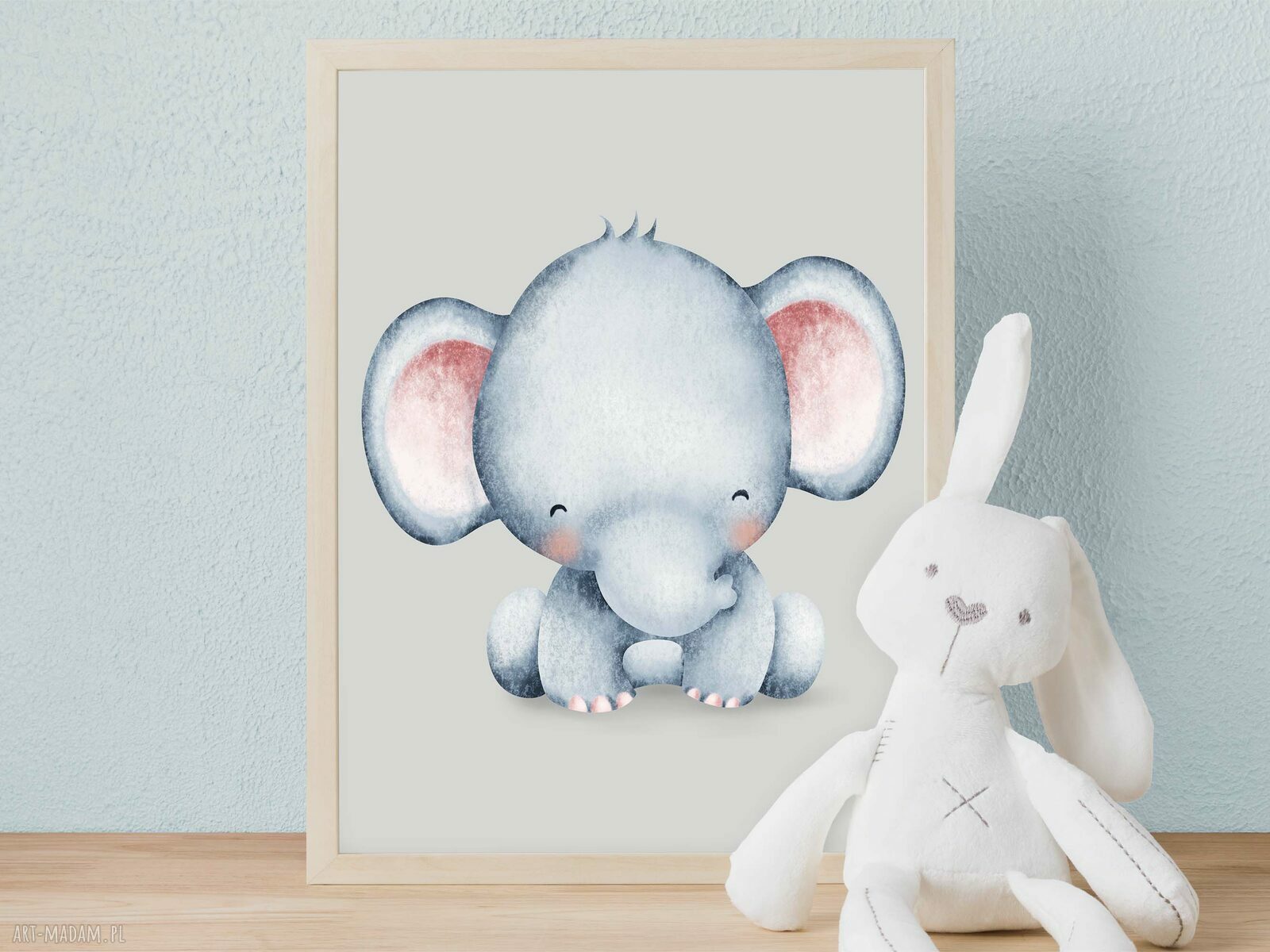 Zestaw 3 plakatów dziecięce safari 30x40 cm Nurs 02 - do pokoju dziecka
