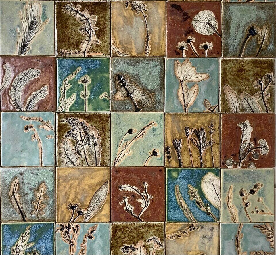 Zestaw płytek ceramicznych Tajemniczy ogród IV (55 x 55 cm)