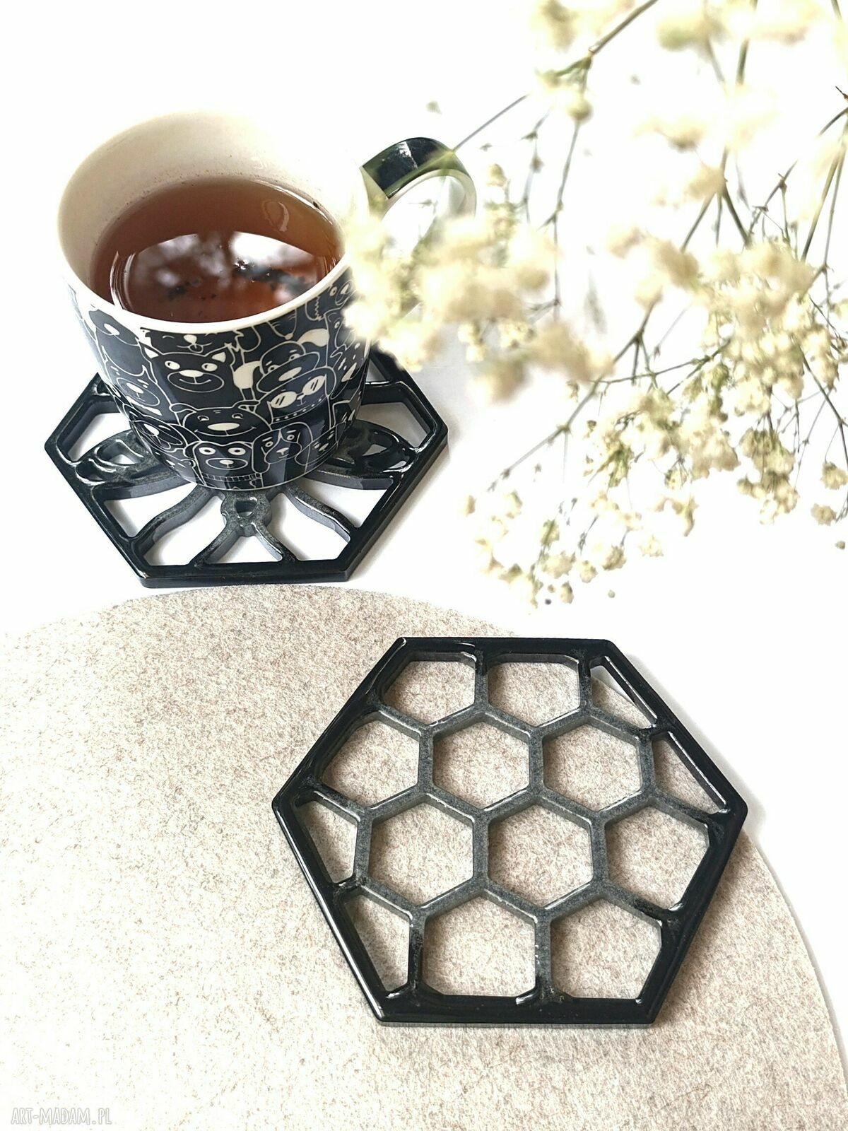 Zestaw podkładek „Dark Honey”
