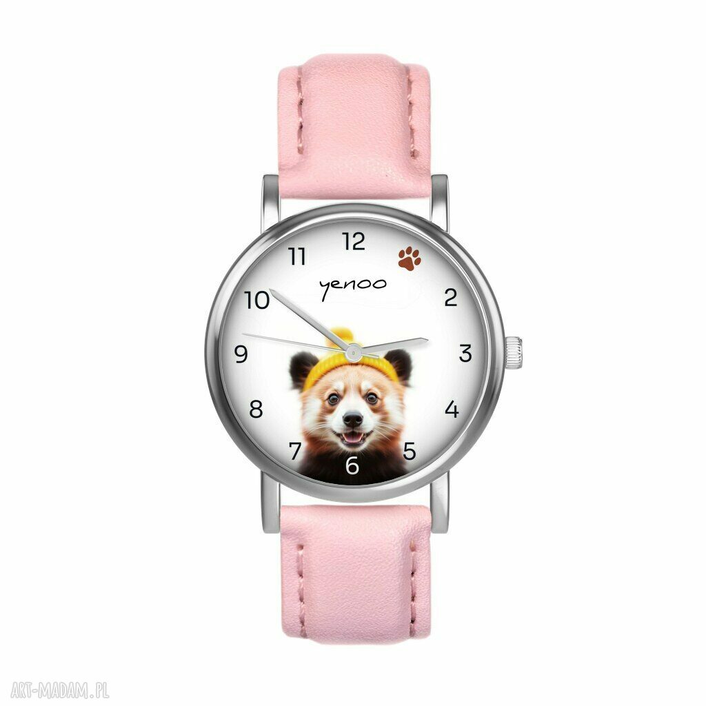 Zestaw prezentowy Panda - zegarek i brelok skórzany (dziecięcy)