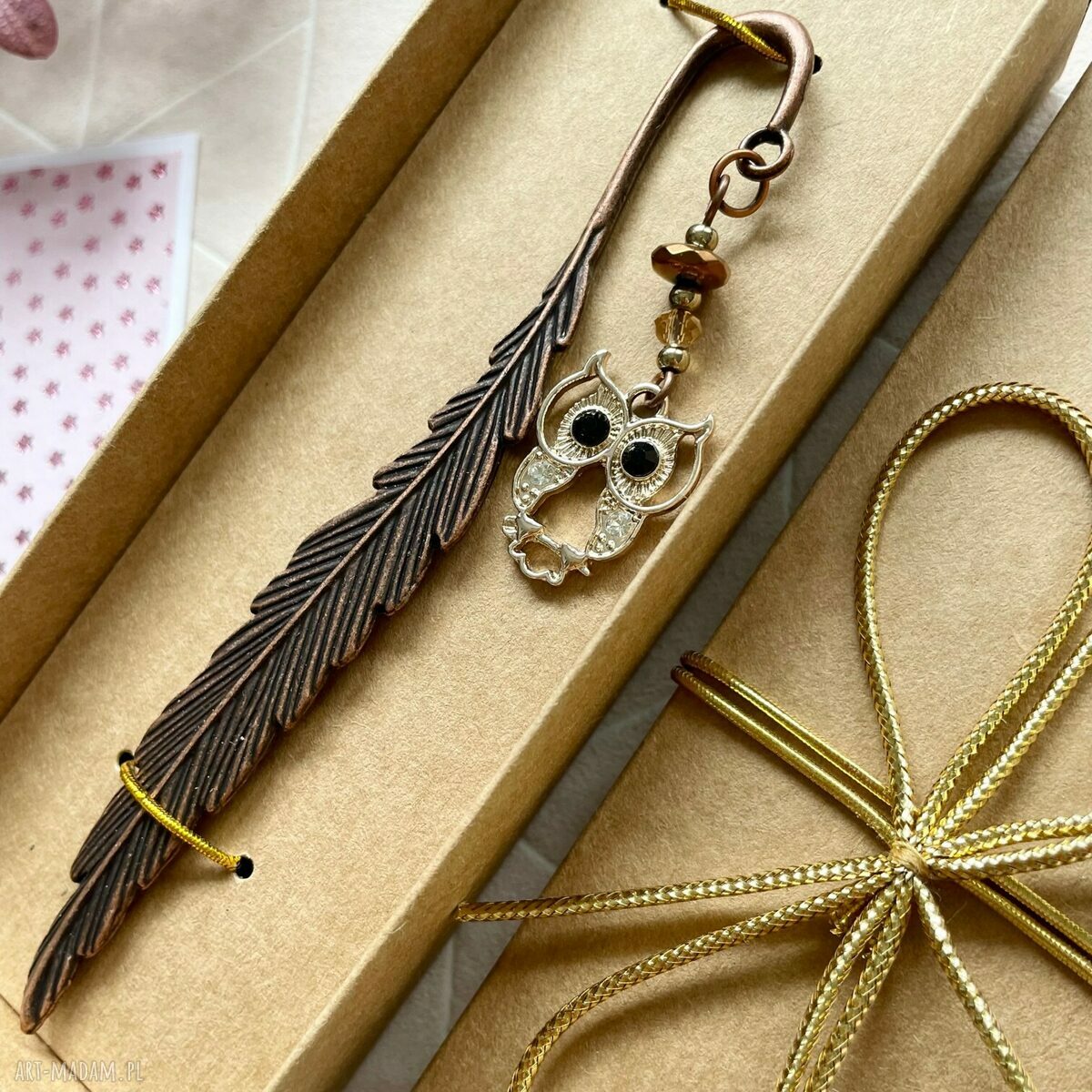 Zestaw prezentowy dla Nauczyciela z zakładką sową Handmade