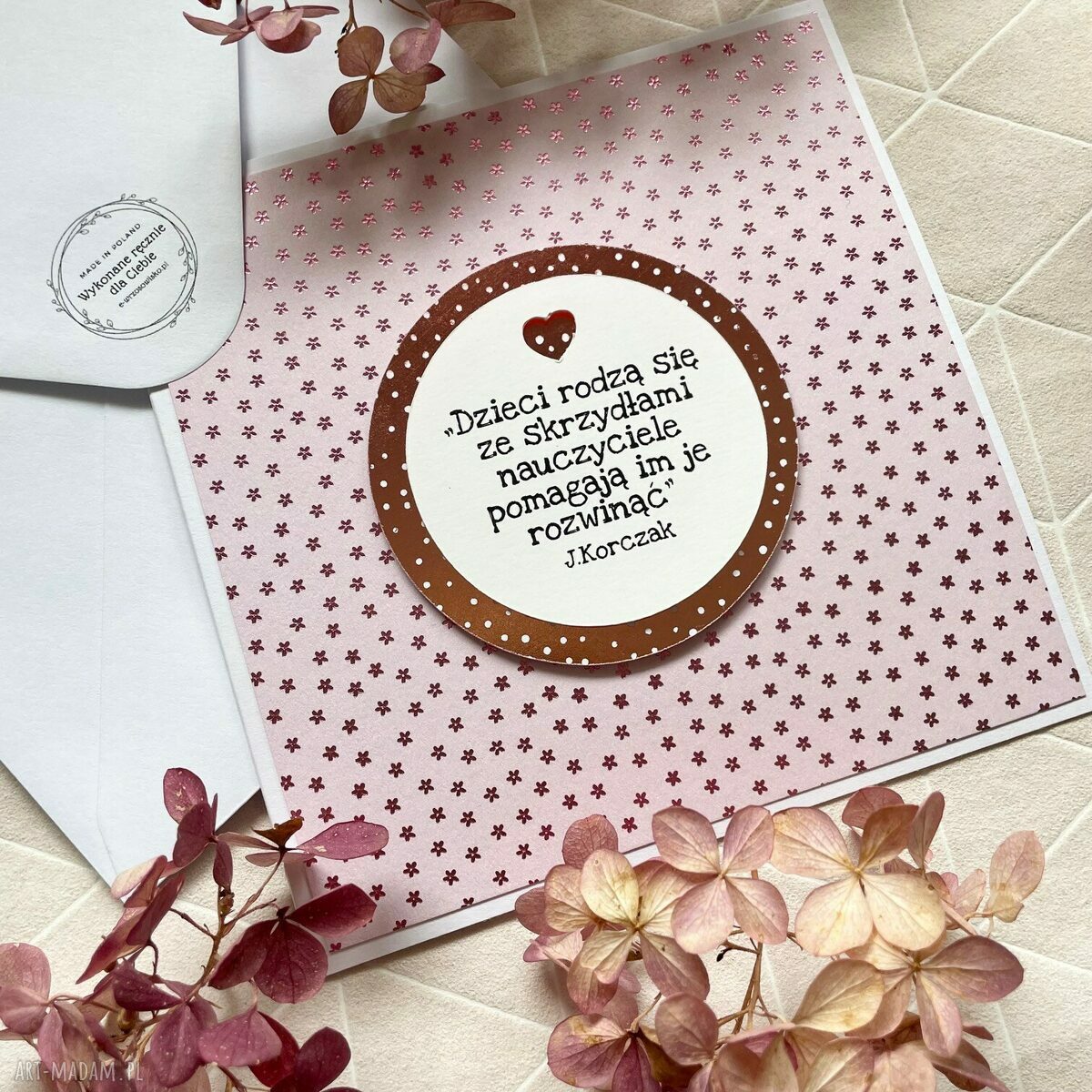 Zestaw prezentowy dla Nauczyciela z zakładką sową Handmade