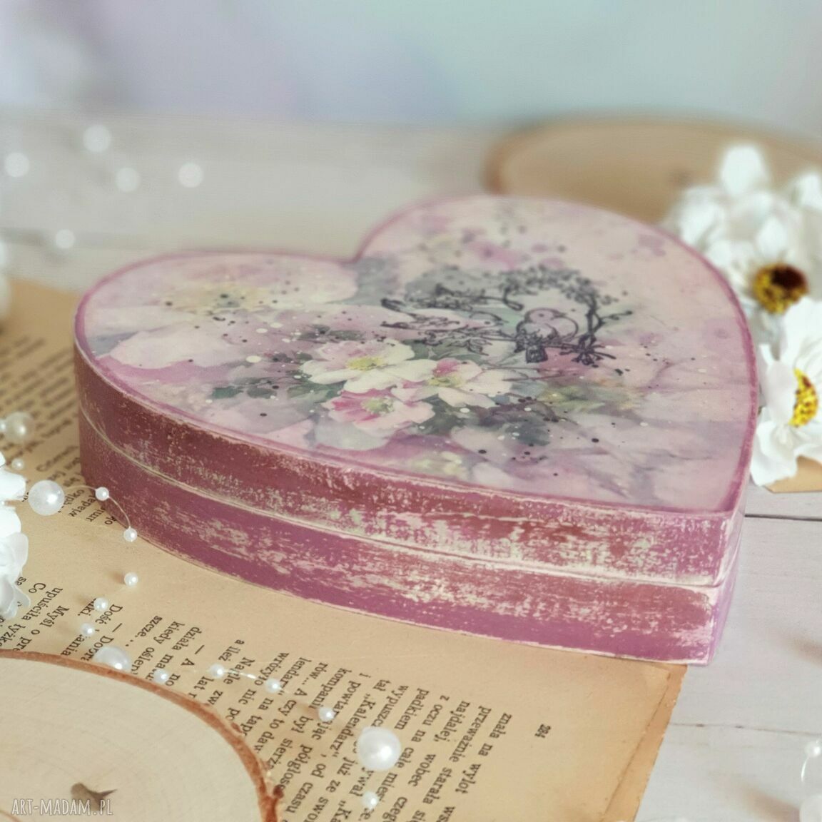 ślub: Zestaw prezentowy na ślub: pudełko i karteczka personalizowana Hand Made