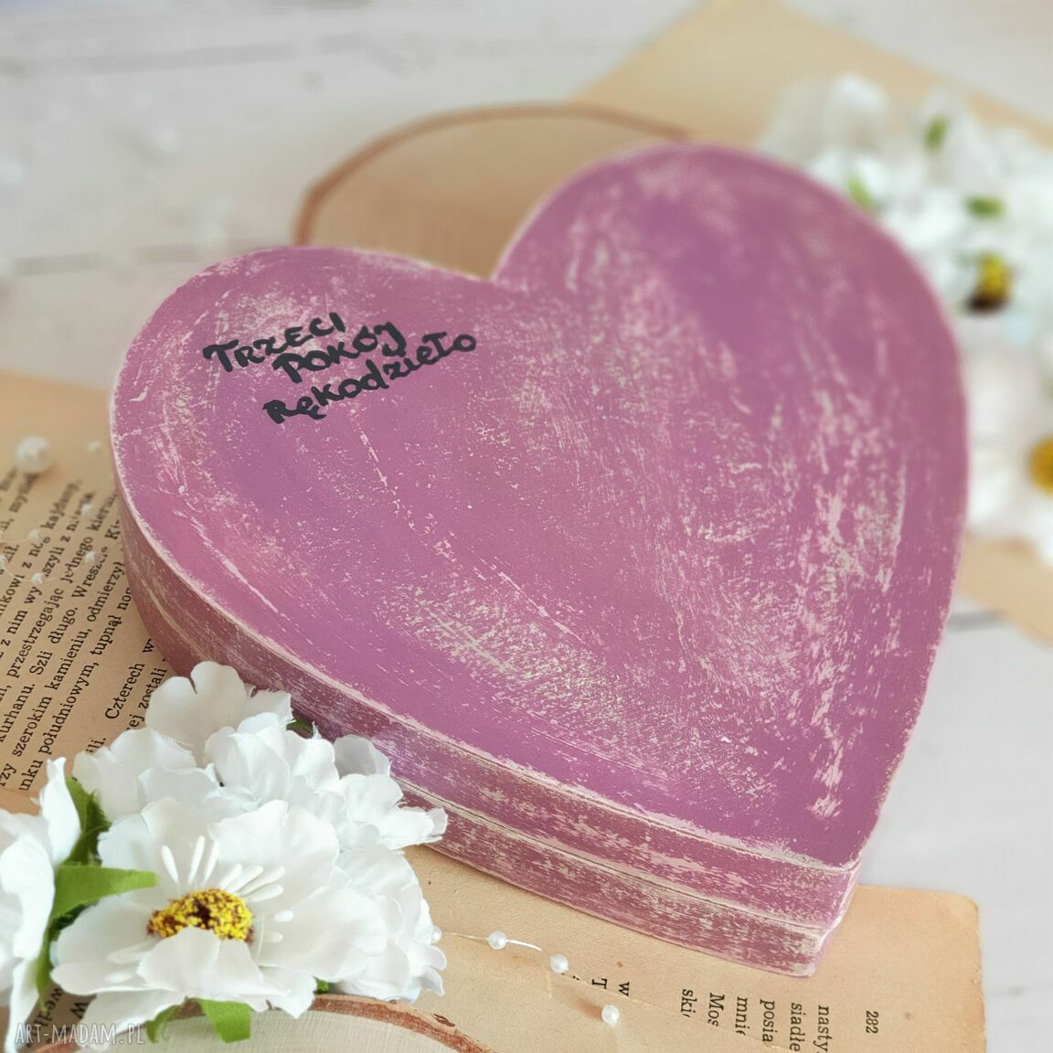 ślub: Zestaw prezentowy na ślub: pudełko i karteczka personalizowana Hand Made