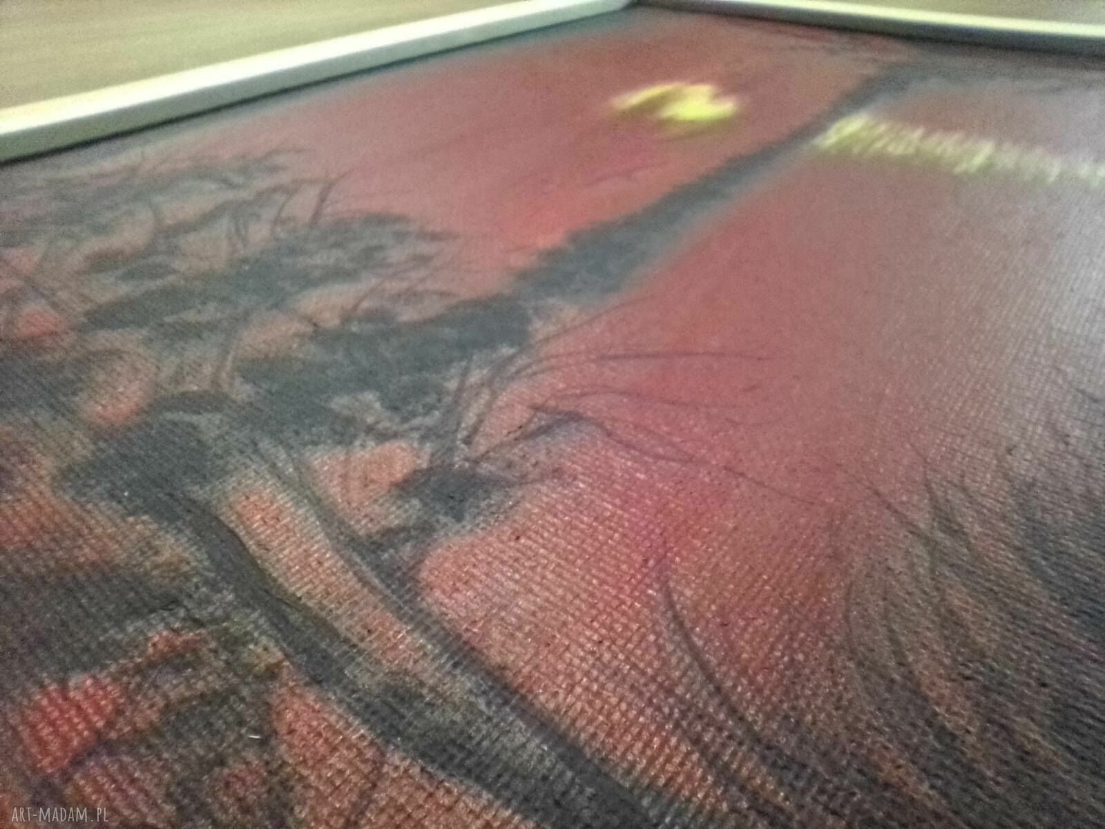 Tryptyk ręcznie malowany - wschody i zachody słońca (zestaw 3x24x30 cm)
