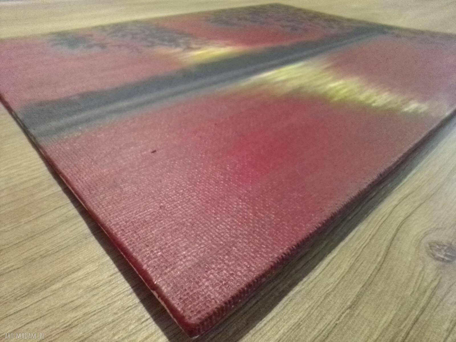 Tryptyk ręcznie malowany - wschody i zachody słońca (zestaw 3x24x30 cm)