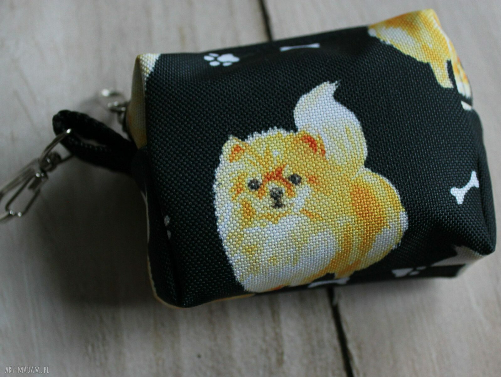 Saszetka na smaczki i woreczki - zestaw spacerowy Pomeranian Szpic (handmade)