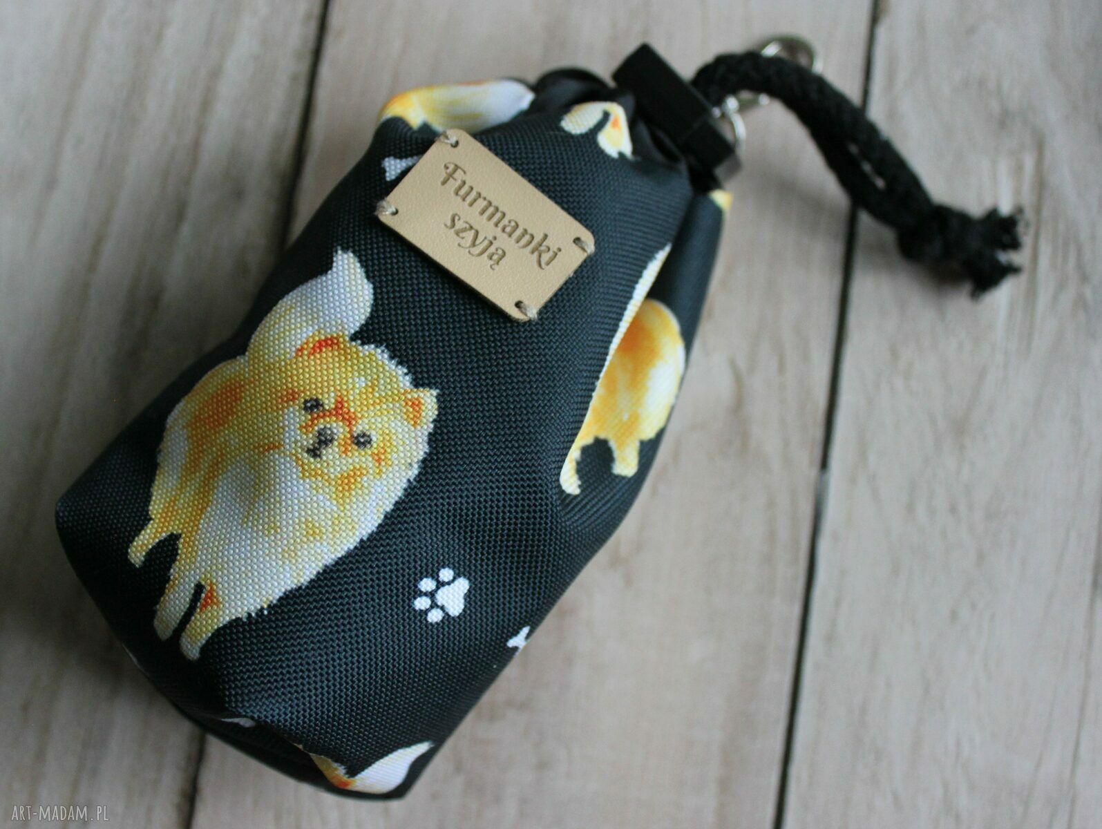 Saszetka na smaczki i woreczki - zestaw spacerowy Pomeranian Szpic (handmade)