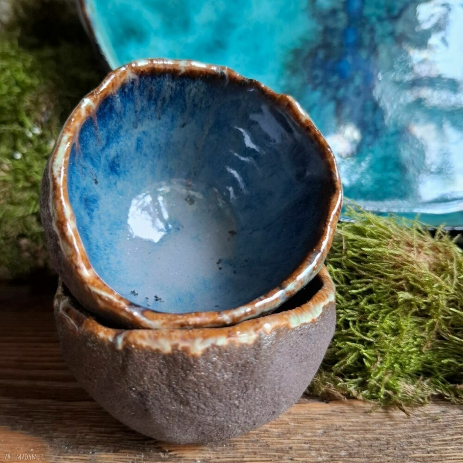 Ręcznie robiony ceramiczny zestaw do sushi Laguna