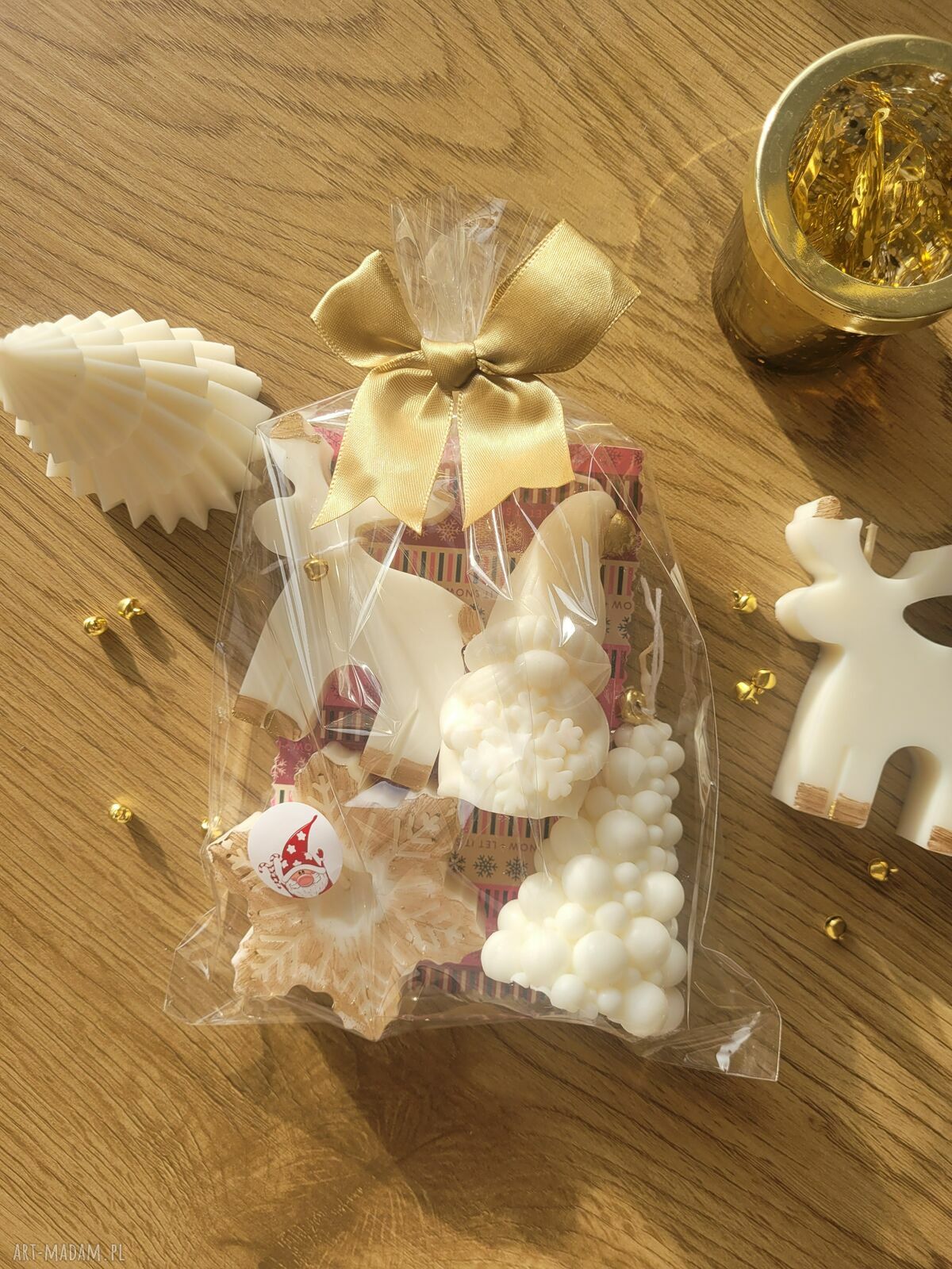 Zestaw świec sojowych handmade na Mikołajki i Boże Narodzenie