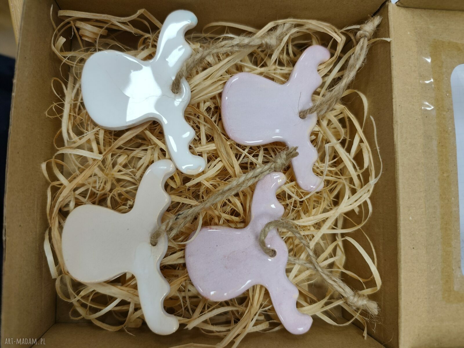 Zestaw świątecznych zawieszek ceramicznych WOLNA CHWILA handmade
