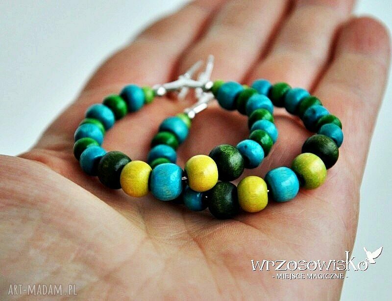 Zieleniec kolczyki hand made