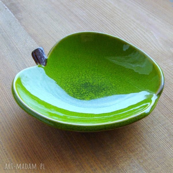 Zielone jabłuszko - ceramiczna miseczka ręcznie robiona na drobiazgi