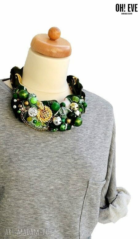 ZIELONO MI naszyjnik handmade