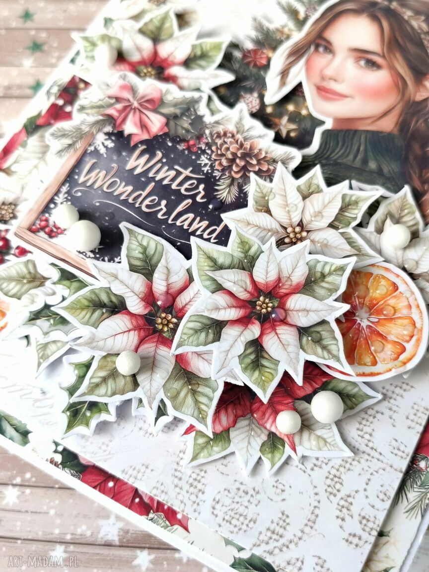 pomysły na święta prezenty: Zimowa kartka w pudełku Handmade
