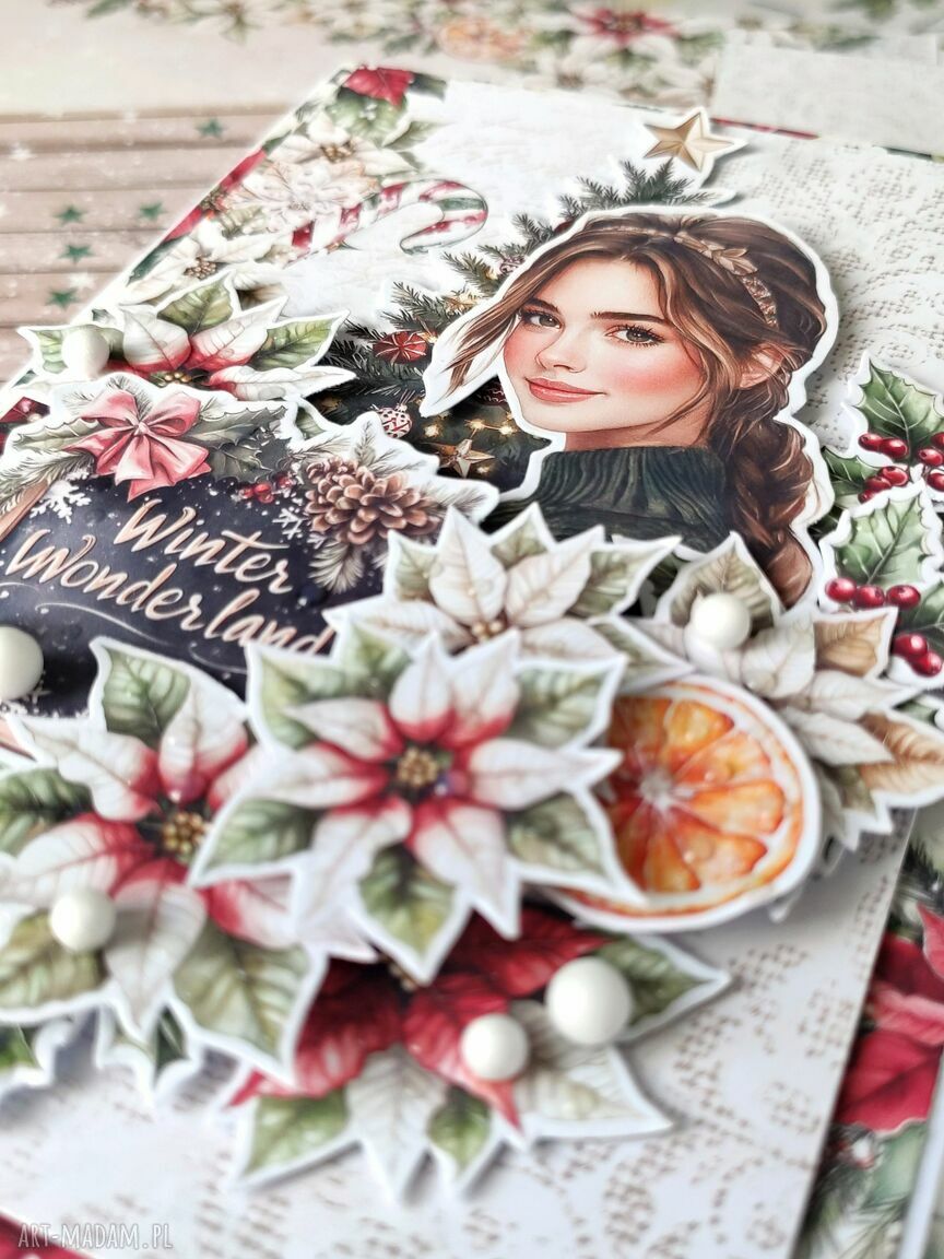 pomysły na święta prezenty: Zimowa kartka w pudełku Handmade
