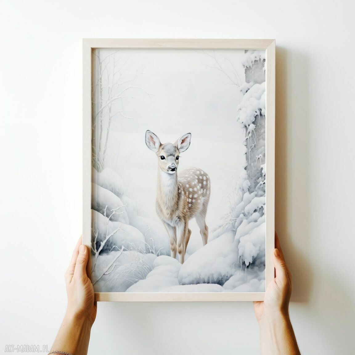Plakat Zimowa sarenka 50x70 cm - do salonu
