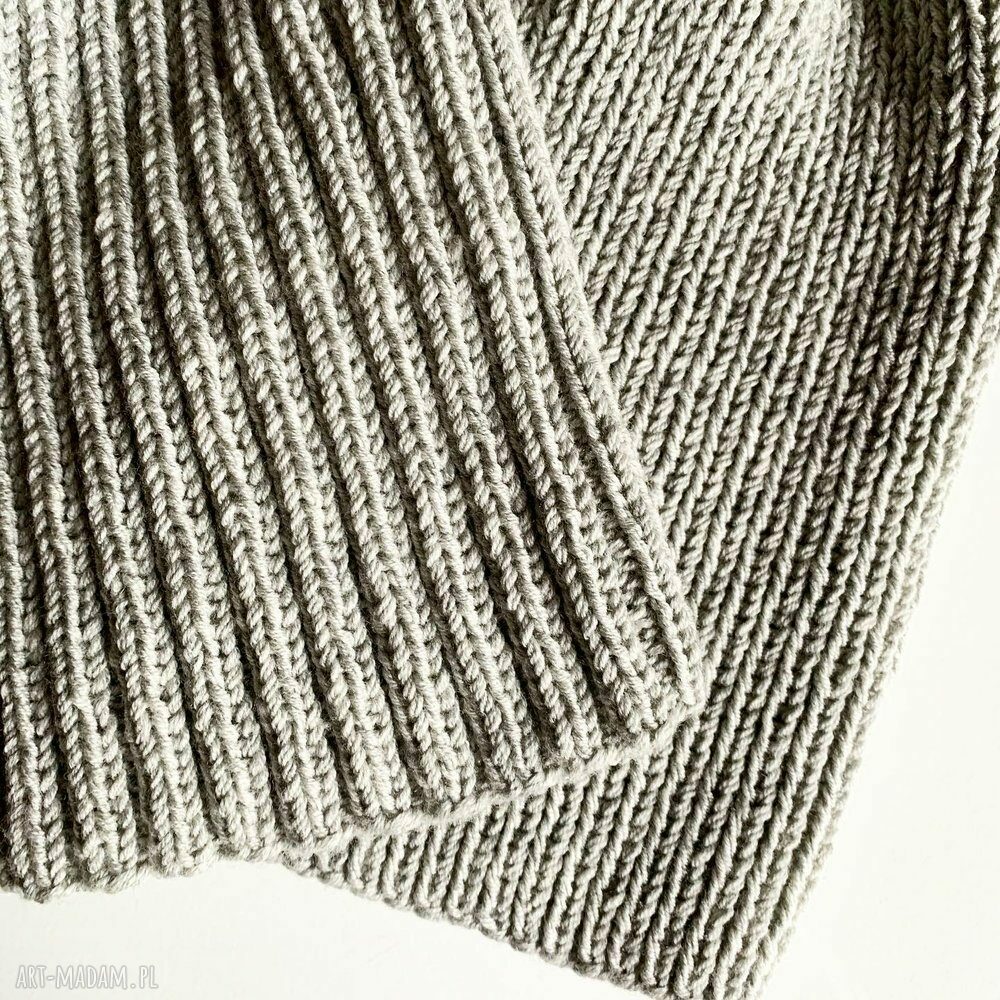 Czapka zimowa HELLI z 100% Baby Merino - jasny szary