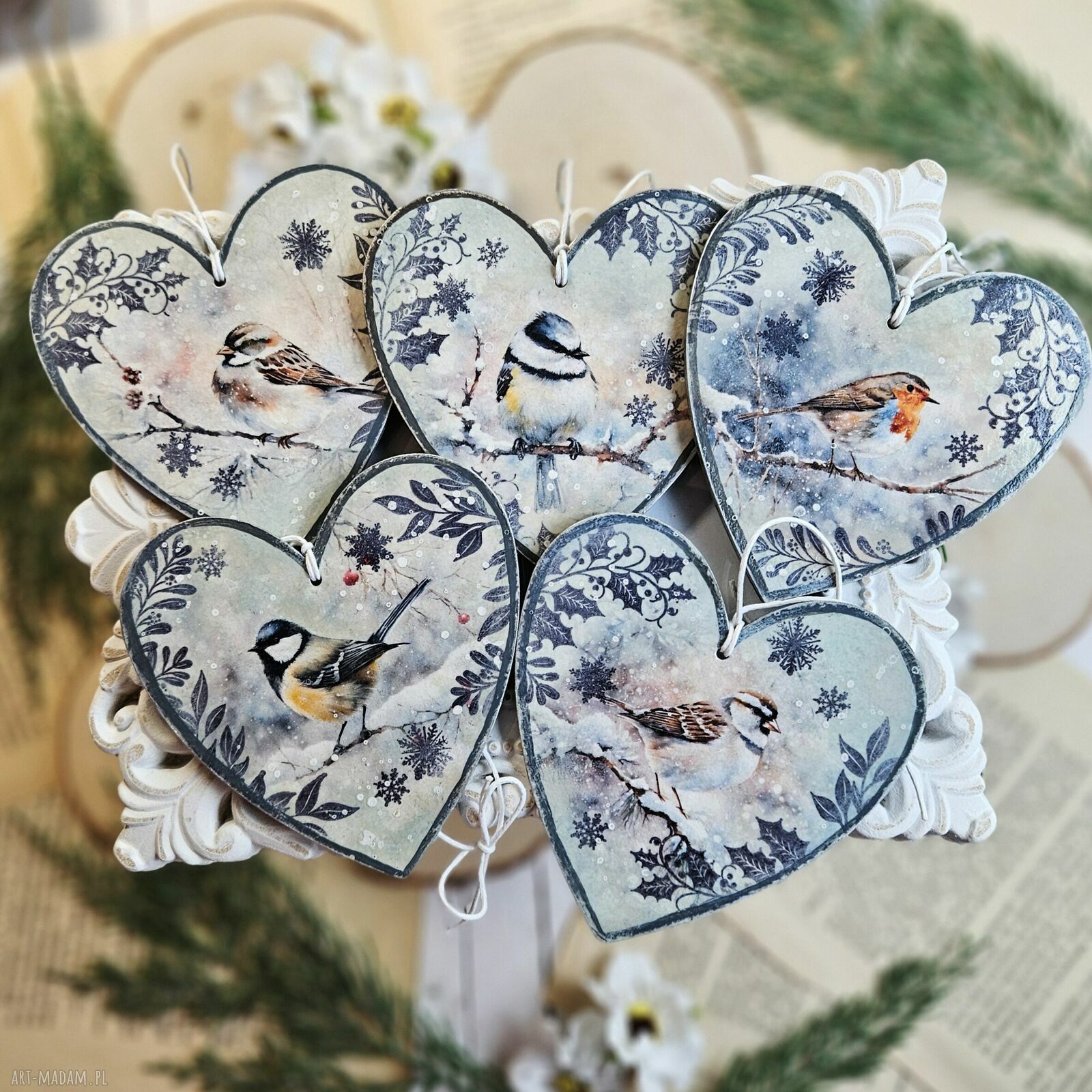 Upominek święta? Zimowe dekoracje decoupage ozdoby