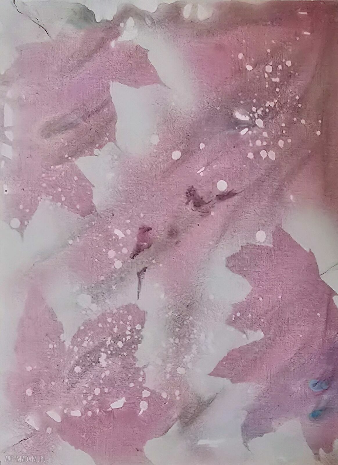 Zimowe Randez Vous - ręcznie malowany obraz akrylowy 30x40 cm