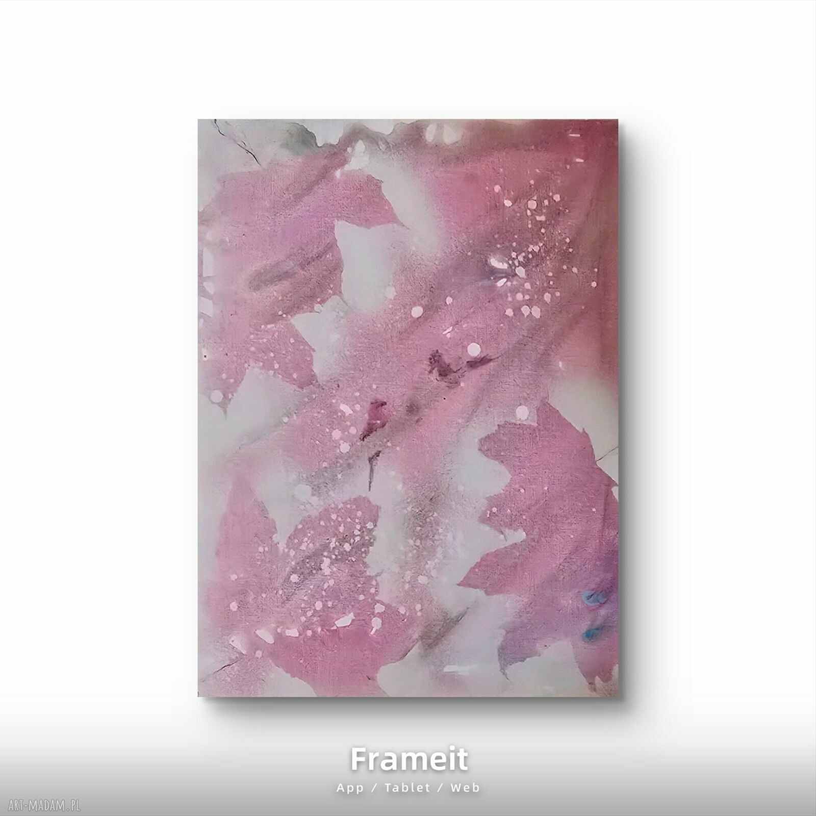 Zimowe zauroczenie - ręcznie malowany obraz akrylowy 60x40 cm