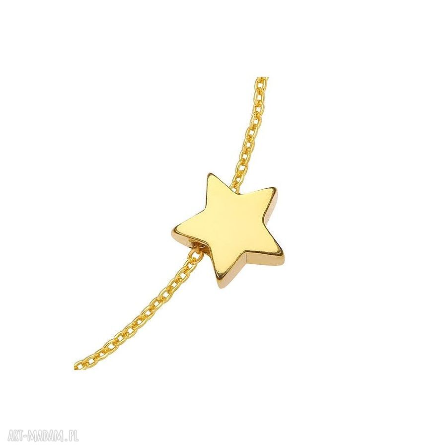 bransoletki: ZŁOTA BRANSOLETKA Z DELIKATNĄ GWIAZDKĄ HandMade