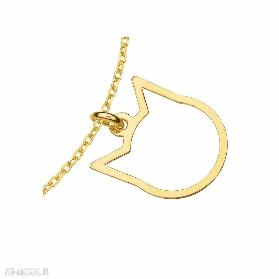 bransoletki: ZŁOTA BRANSOLETKA Z DELIKATNYM KOTKIEM autorskie