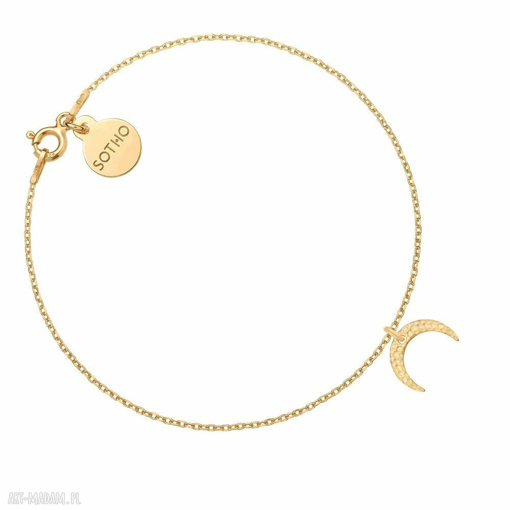 Złota bransoletka księżycem księżyc delikatna łańcuszek boho moon