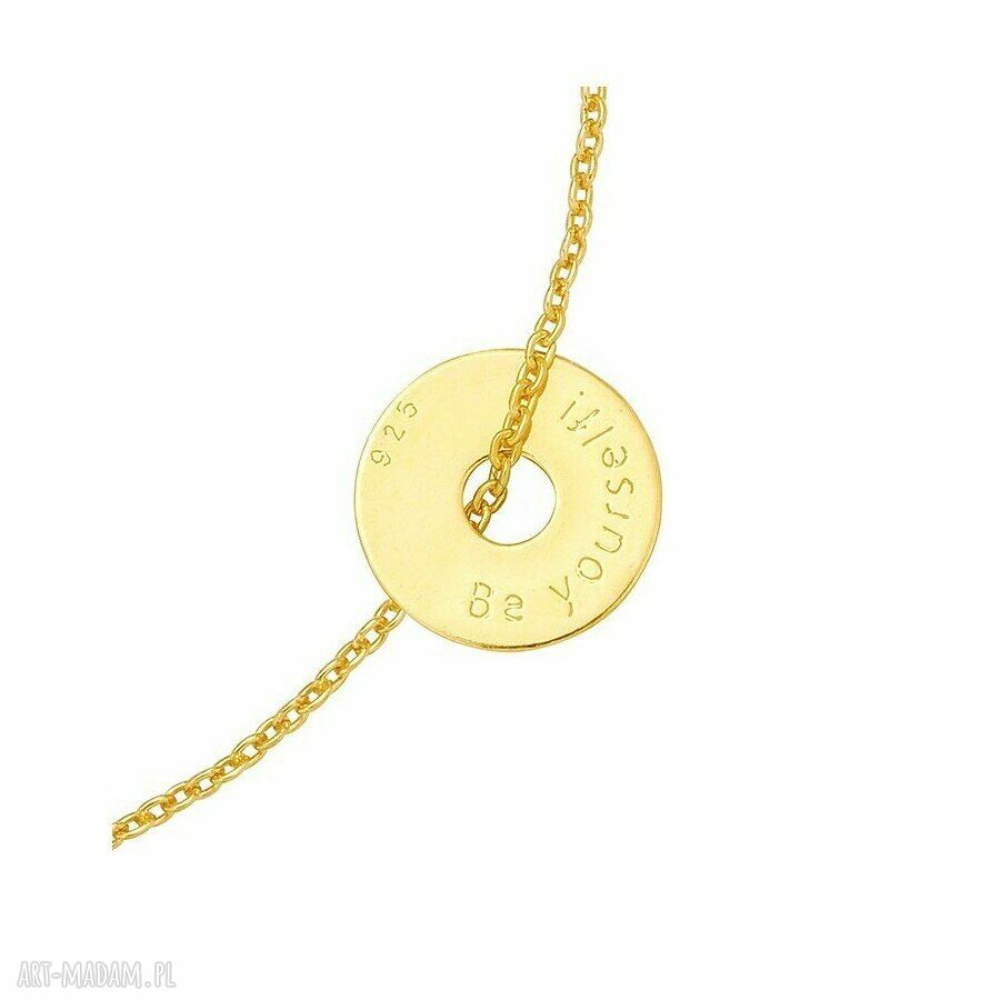 bransoletki: ZŁOTA BRANSOLETKA Z MALUTKĄ KARMĄ BE YOURSELF! hand made