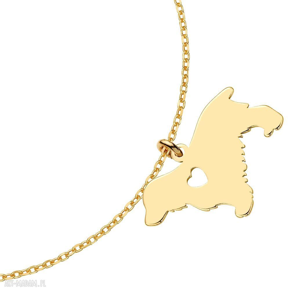 bransoletki: Złota bransoletka z psem rasy cocker spaniel ręcznie robione