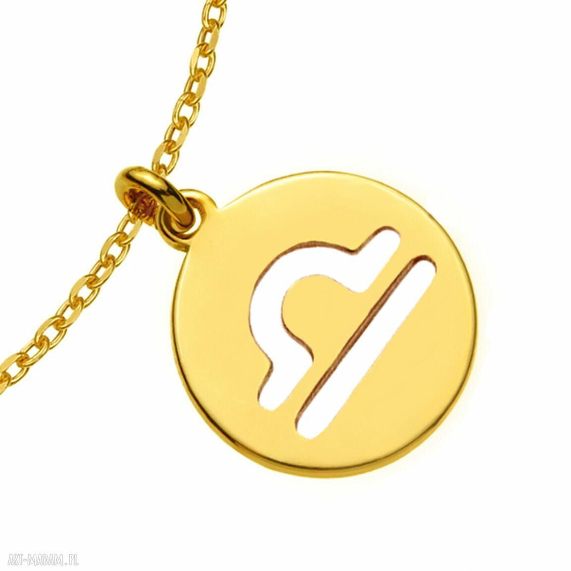 bransoletki: Złota bransoletka z zodiakiem Wagi Hand Made