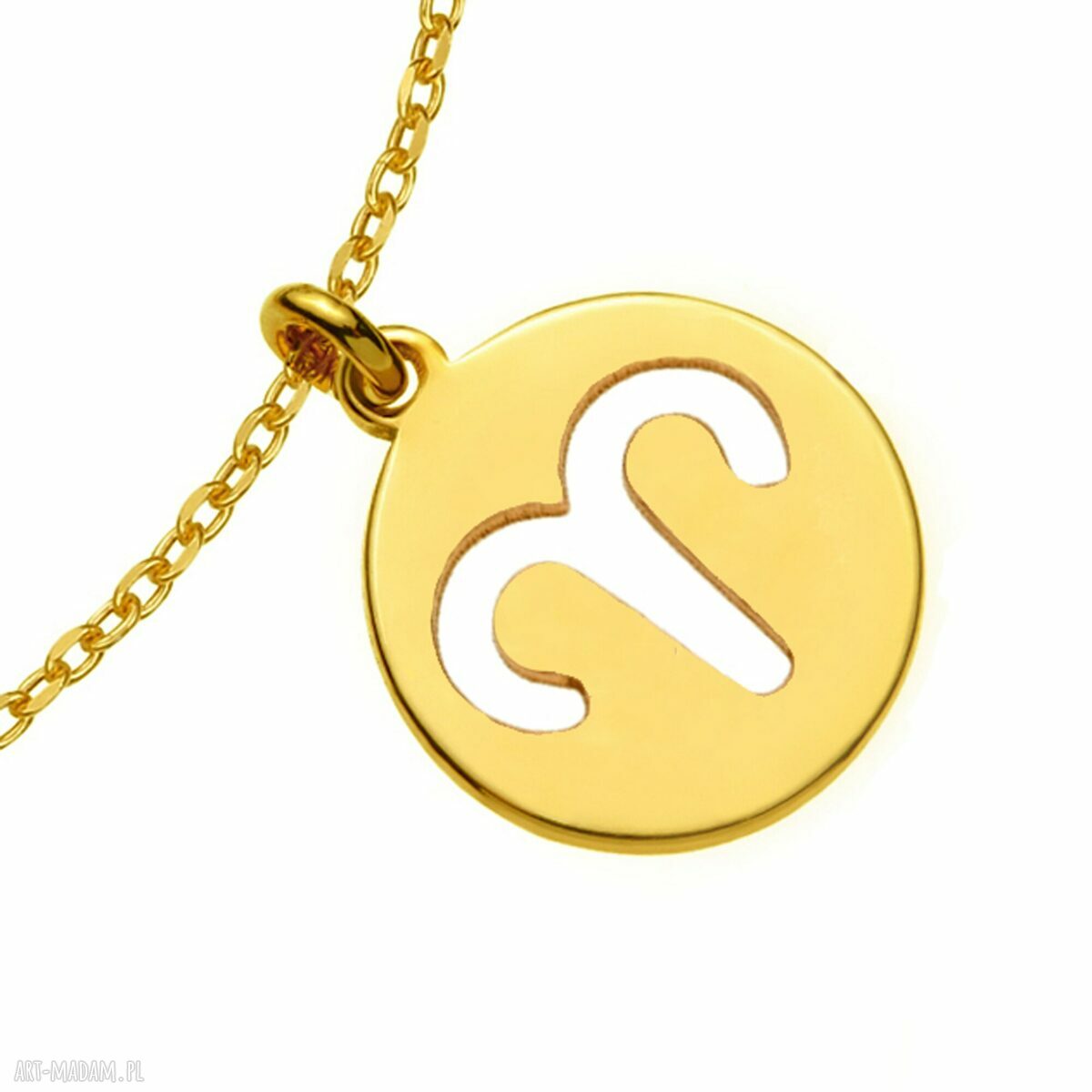 Złota bransoletka z zodiakiem Barana - srebro 925 pozłacane 24k