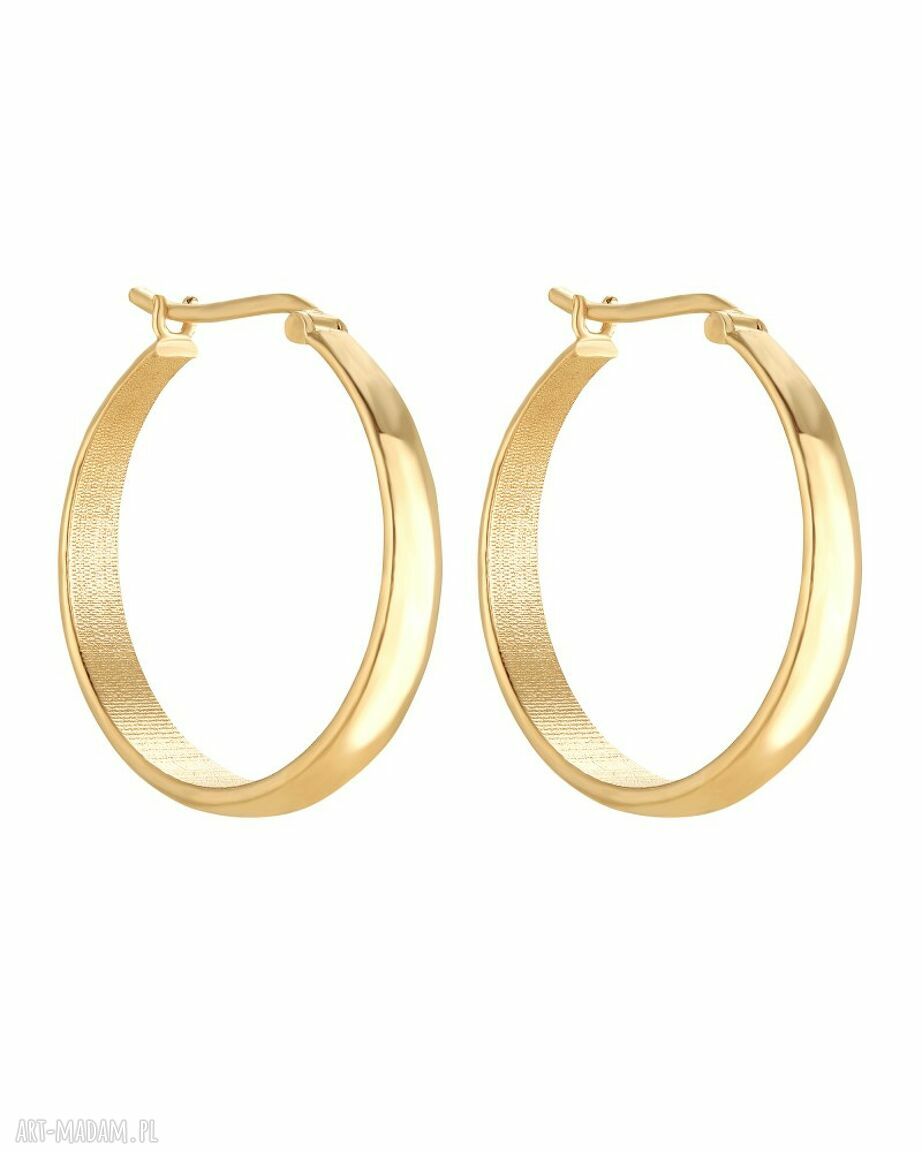 Złote grube kolczyki koła ozdobne całość sotho