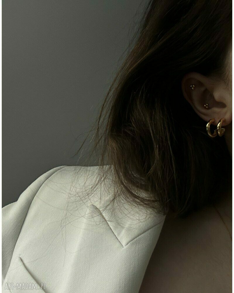 kolczyki: Złote kolczyki koła hand made